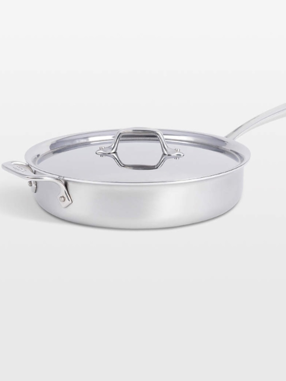 All Clad Stainless Steel Large Saute Pan 11.36"x 4.5" WITH LID